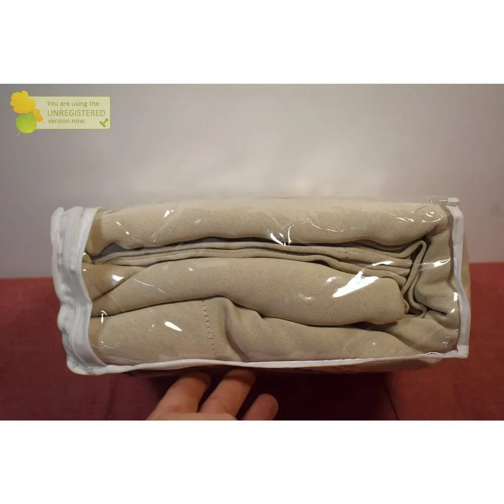 Lush Décor Set of 2 Insulated Grommet Top Blackout 52x108 Curtain Panel Neutral#